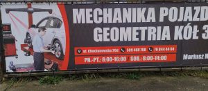 Mechanika pojazdowa geometria kół 3d w Lubinie Baner